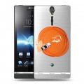 Полупрозрачный дизайнерский пластиковый чехол для Sony Xperia S Прозрачный дрифт