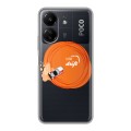 Полупрозрачный дизайнерский пластиковый чехол для Xiaomi Poco C65 Прозрачный дрифт