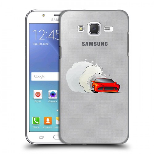 Полупрозрачный дизайнерский пластиковый чехол для Samsung Galaxy J5 Прозрачный дрифт