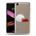 Полупрозрачный дизайнерский пластиковый чехол для LG X Style Прозрачный дрифт