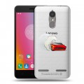 Полупрозрачный дизайнерский пластиковый чехол для Lenovo K6 Прозрачный дрифт