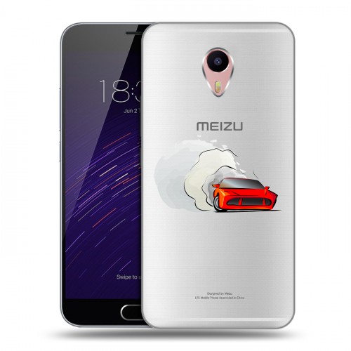 Полупрозрачный дизайнерский пластиковый чехол для Meizu M3 Max Прозрачный дрифт