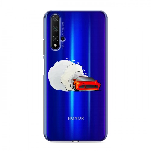 Полупрозрачный дизайнерский пластиковый чехол для Huawei Honor 20 Прозрачный дрифт