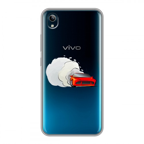 Полупрозрачный дизайнерский силиконовый чехол для Vivo Y91C Прозрачный дрифт