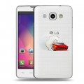 Полупрозрачный дизайнерский пластиковый чехол для LG L60 Прозрачный дрифт