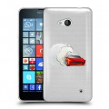 Полупрозрачный дизайнерский пластиковый чехол для Microsoft Lumia 640 Прозрачный дрифт