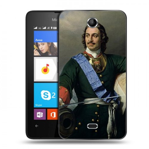 Дизайнерский силиконовый чехол для Microsoft Lumia 430 Dual SIM Петр первый