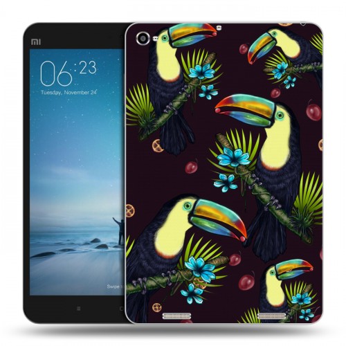 Дизайнерский силиконовый чехол для Xiaomi Mi Pad 2 Птицы и фрукты