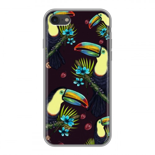 Дизайнерский силиконовый чехол для Iphone 7 Птицы и фрукты