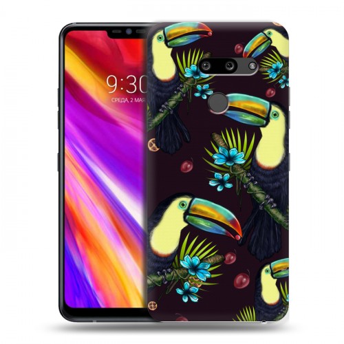 Дизайнерский пластиковый чехол для LG G8 ThinQ Птицы и фрукты