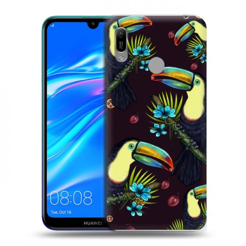 Дизайнерский пластиковый чехол для Huawei Y6 (2019) Птицы и фрукты