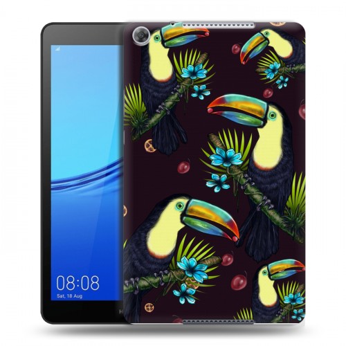 Дизайнерский силиконовый чехол для Huawei MediaPad M5 lite 8 Птицы и фрукты