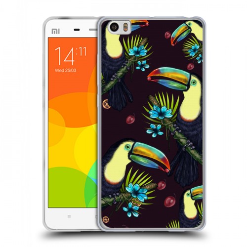 Дизайнерский силиконовый чехол для Xiaomi Mi Note Птицы и фрукты