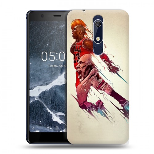 Дизайнерский пластиковый чехол для Nokia 5.1 Майкл Джордан