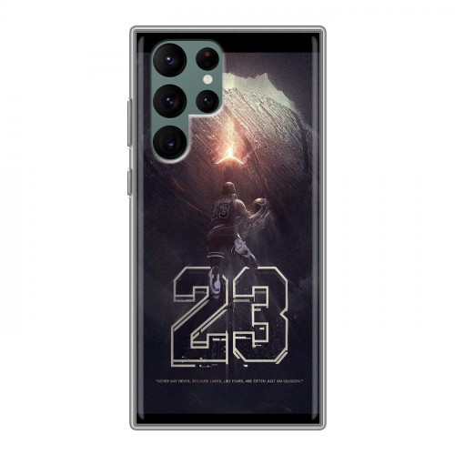 Дизайнерский пластиковый чехол для Samsung Galaxy S22 Ultra Майкл Джордан