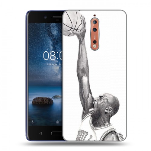 Дизайнерский пластиковый чехол для Nokia 8 Майкл Джордан