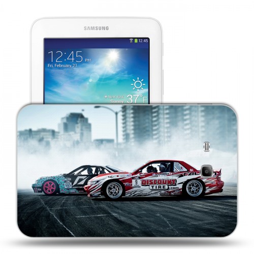 Дизайнерский силиконовый чехол для Samsung Galaxy Tab 3 Lite Дрифт