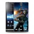 Дизайнерский пластиковый чехол для Sony Xperia S Стражи галактики