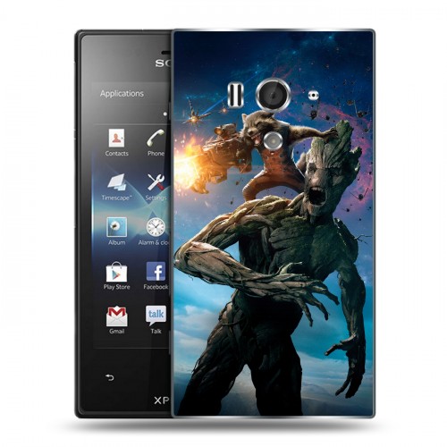 Дизайнерский пластиковый чехол для Sony Xperia acro S Стражи галактики