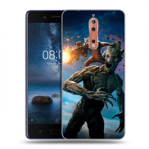 Дизайнерский пластиковый чехол для Nokia 8 Стражи галактики