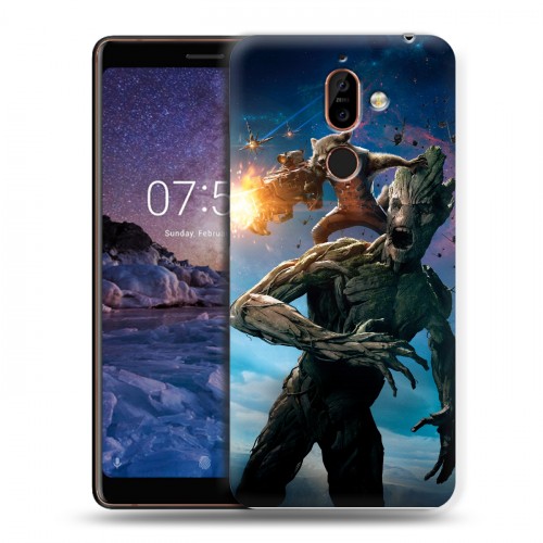 Дизайнерский пластиковый чехол для Nokia 7 Plus Стражи галактики