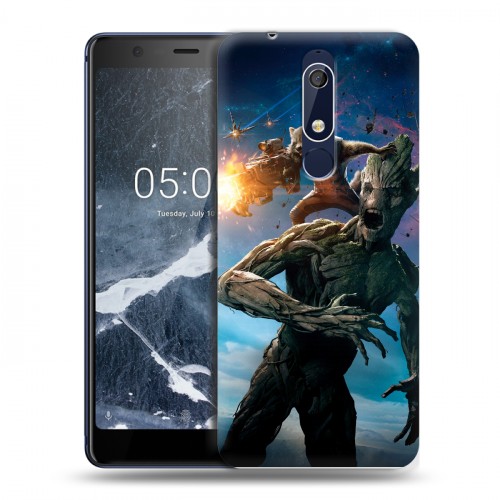 Дизайнерский пластиковый чехол для Nokia 5.1 Стражи галактики