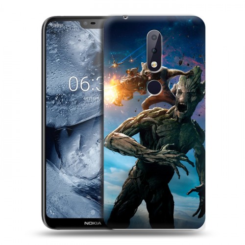 Дизайнерский пластиковый чехол для Nokia 6.1 Plus Стражи галактики