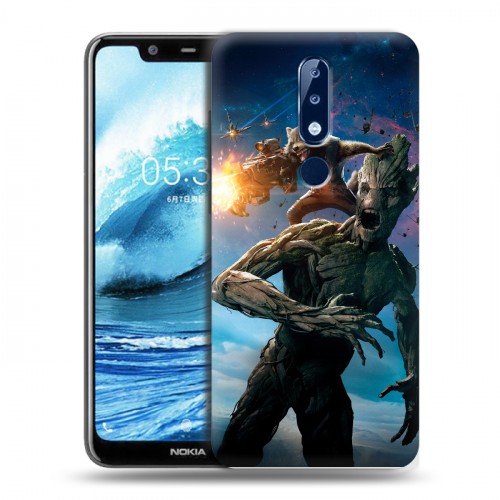 Дизайнерский силиконовый чехол для Nokia 5.1 Plus Стражи галактики