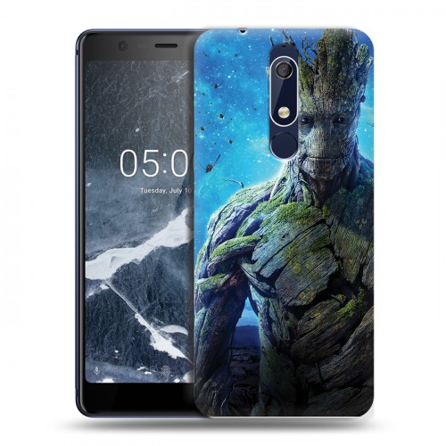 Дизайнерский пластиковый чехол для Nokia 5.1 Стражи галактики