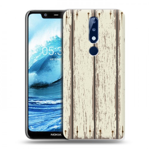 Дизайнерский силиконовый чехол для Nokia 5.1 Plus Дерево