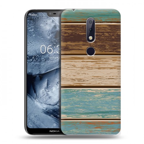 Дизайнерский силиконовый чехол для Nokia 6.1 Plus Дерево