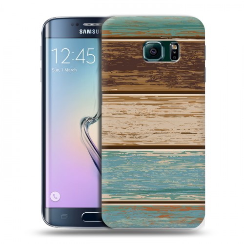 Дизайнерский пластиковый чехол для Samsung Galaxy S6 Edge Дерево