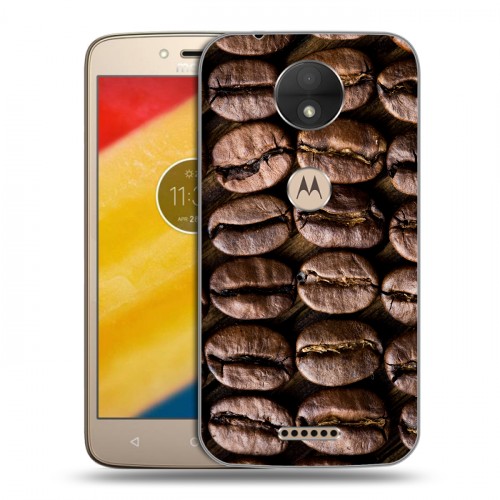 Дизайнерский силиконовый чехол для Motorola Moto C кофе
