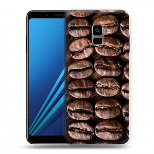 Дизайнерский пластиковый чехол для Samsung Galaxy A8 Plus (2018) кофе