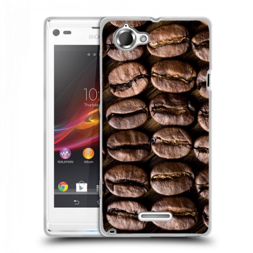 Дизайнерский пластиковый чехол для Sony Xperia L кофе