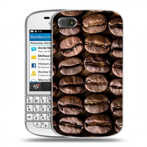 Дизайнерский пластиковый чехол для BlackBerry Q10 кофе