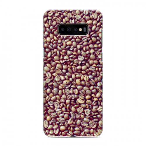 Дизайнерский пластиковый чехол для Samsung Galaxy S10 Plus кофе