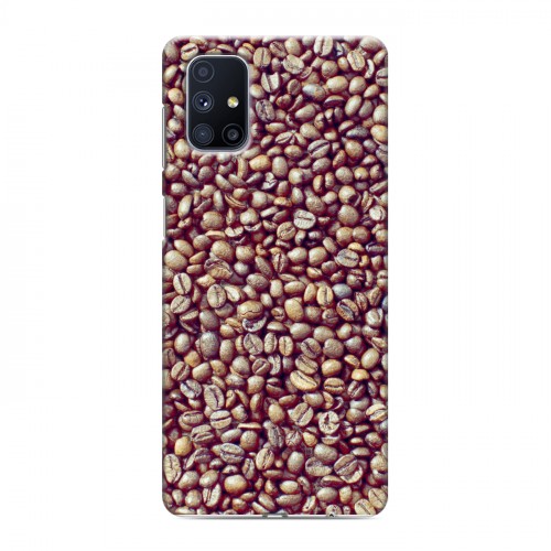 Дизайнерский силиконовый с усиленными углами чехол для Samsung Galaxy M51 кофе