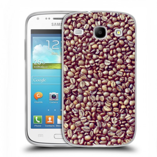 Дизайнерский пластиковый чехол для Samsung Galaxy Core кофе