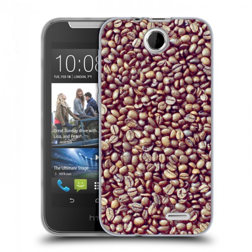 Дизайнерский силиконовый чехол для HTC Desire 310 кофе