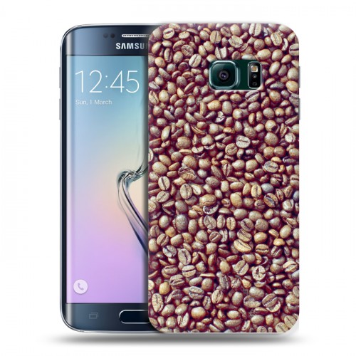 Дизайнерский пластиковый чехол для Samsung Galaxy S6 Edge кофе