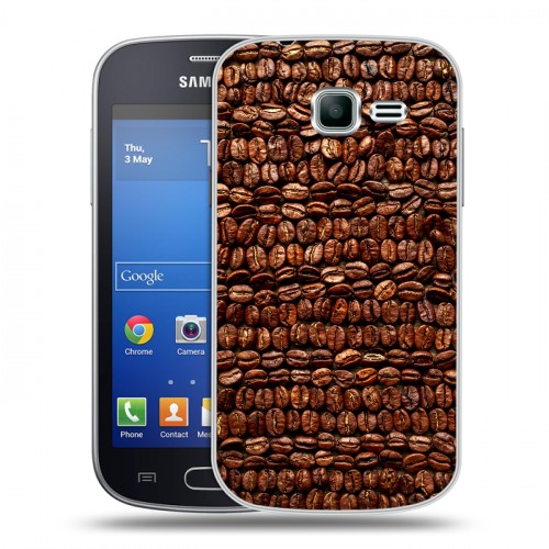 Дизайнерский пластиковый чехол для Samsung Galaxy Trend Lite кофе