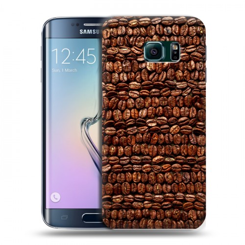 Дизайнерский пластиковый чехол для Samsung Galaxy S6 Edge кофе