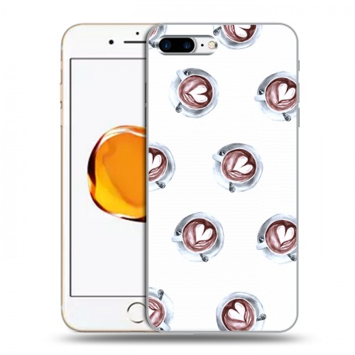 Дизайнерский силиконовый чехол для Iphone 7 Plus / 8 Plus кофе