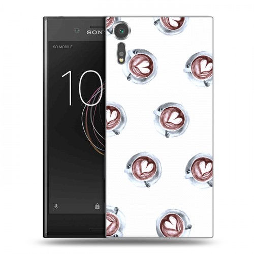 Дизайнерский пластиковый чехол для Sony Xperia XZs кофе