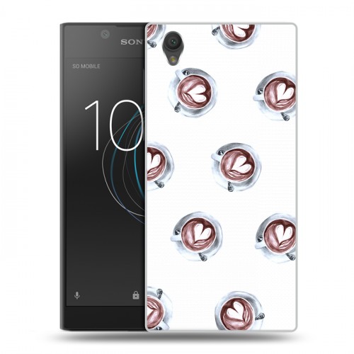 Дизайнерский пластиковый чехол для Sony Xperia L1 кофе