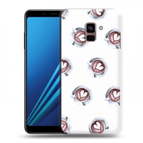 Дизайнерский пластиковый чехол для Samsung Galaxy A8 Plus (2018) кофе