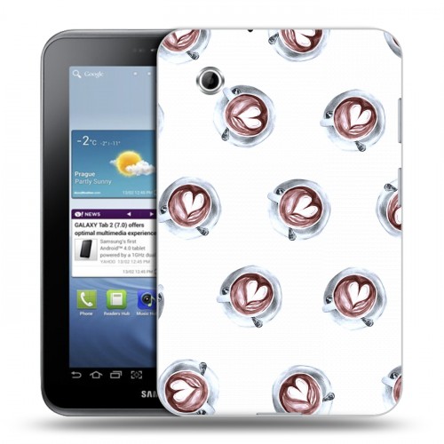 Дизайнерский силиконовый чехол для Samsung Galaxy Tab 2 7.0 кофе