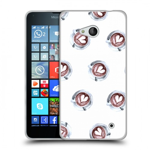 Дизайнерский пластиковый чехол для Microsoft Lumia 640 кофе