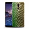 Дизайнерский пластиковый чехол для Nokia 7 Plus Кожа змей